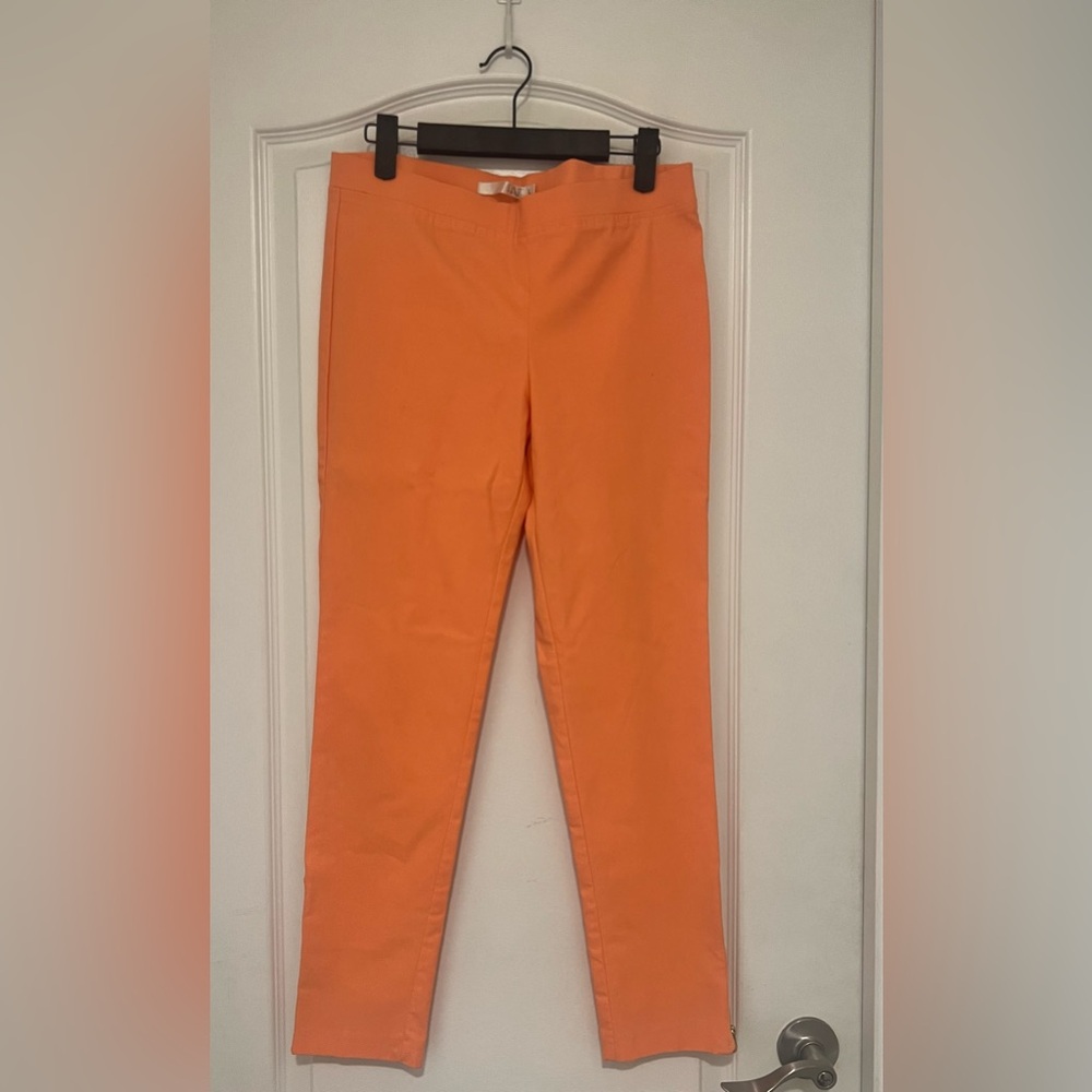 HAVE - Orange Pants With Stretch - Zippers at bottom of pants leg - Large